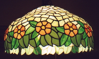 Hanging Daisy Lamp, 'Tiffany Style'